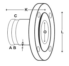 Diagram of Copper Flange Roll Grooved for pipes