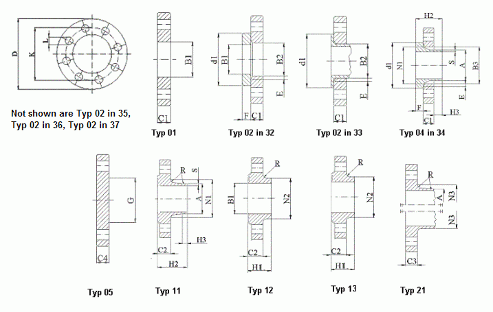 1600 nb flange dimensions